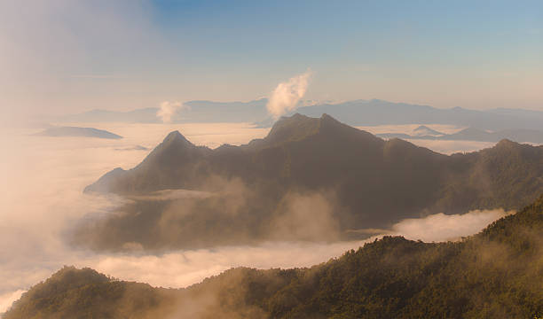 istock Nice mountains under mist in the morning. 523179101