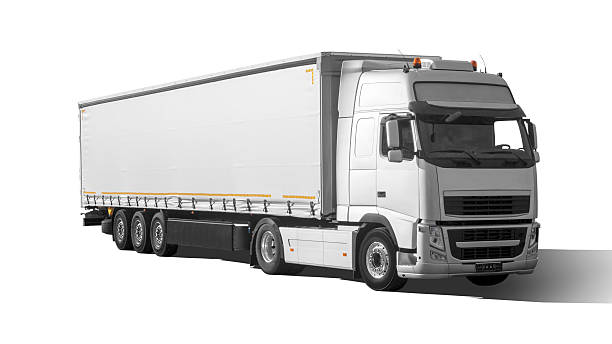 istock Truck and Trailer (with Shadows) 523179447