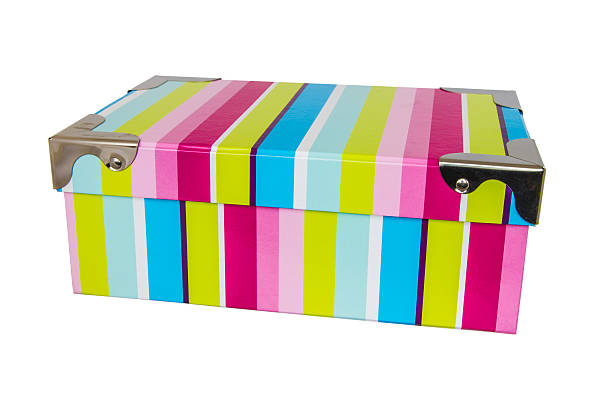 istock The striped box isolated on white 523181291
