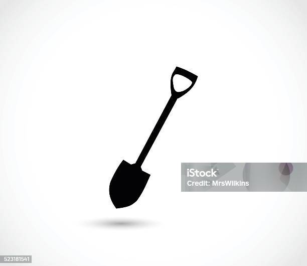 Shovel Icon Vector Stock Illustration - Download Image Now - Agriculture, Art, Art And Craft