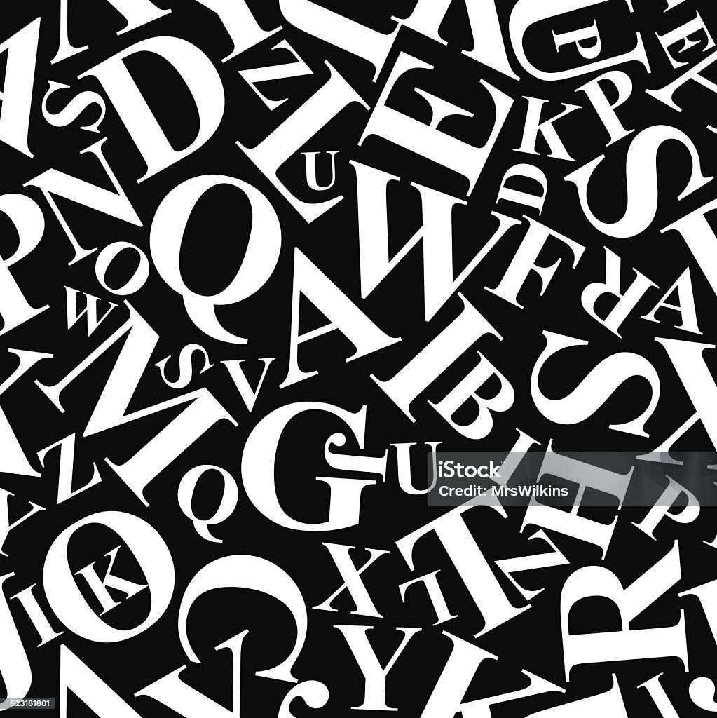 Repeating Patterns Letters Example Repetitive Pattern Made Of Alphabet Letters Vector Stock Illustration ...