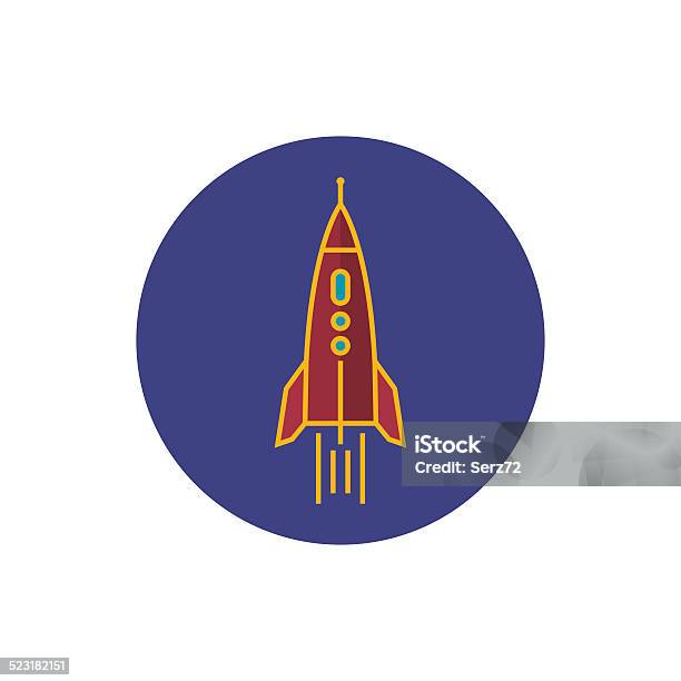 Rocket Icon Vector Illustration Stock Illustration - Download Image Now - Adventure, Alien, Arts Culture and Entertainment