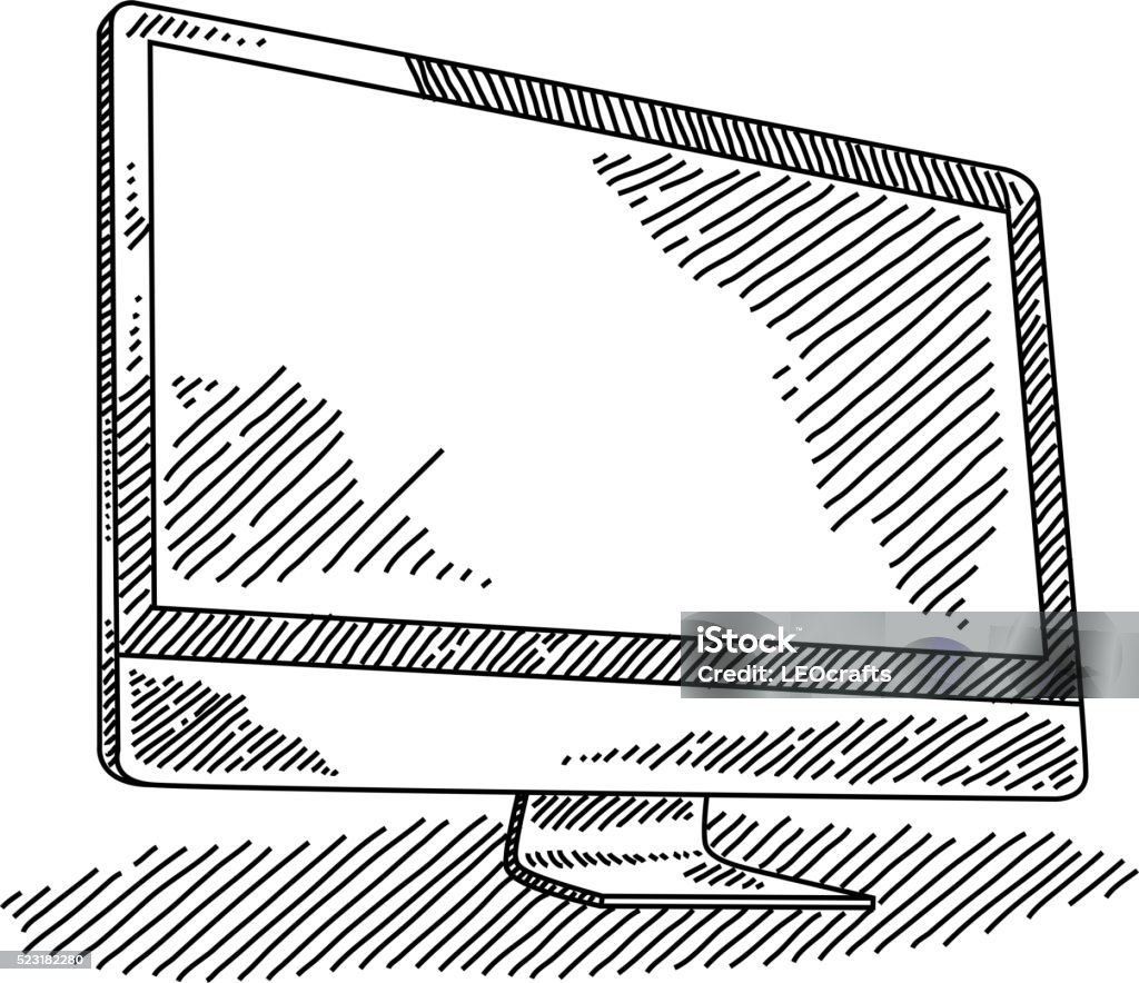 Ilustración de Monitor De Computadora Dibujo y más Vectores Libres de Derechos de Blanco y negro - Blanco y negro, Clip Art, Croquis - iStock Ilustración de Monitor De Computadora Dibujo y más Vectores Libres de Derechos de Blanco y negro - Blanco y negro, Clip Art, Croquis - iStock