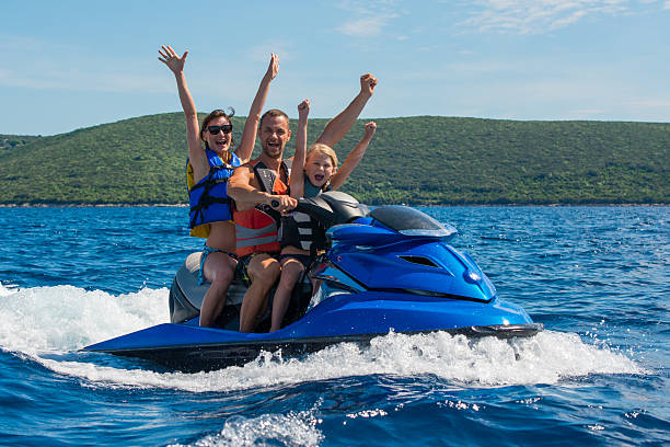 istock Family Riding A Jet Boat 523182505