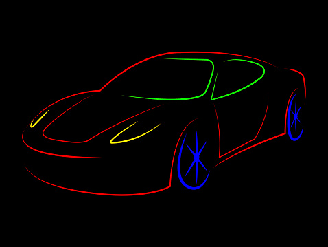 Illustration Sportscar Representing Style Automobile And Automotive