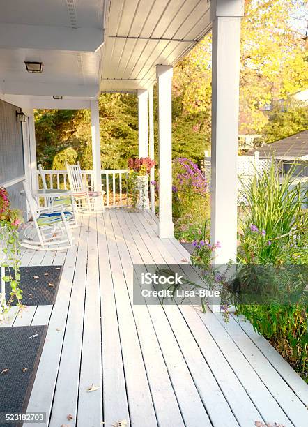 Hotel Porch Woodstock Stock Photo - Download Image Now - Front Stoop, No People, Photography