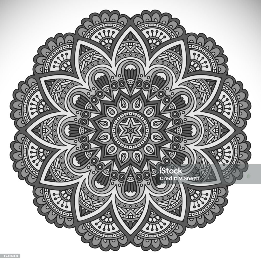 Mandala Mandala. Round Ornament Pattern. Vintage decorative elements. Hand drawn background. Islam, Arabic, Indian, ottoman motifs. Abstract stock vector