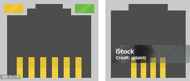 Network Socket Graphics Vector Illustration Of Computer Internet Sockets Ethernet Stock ...
