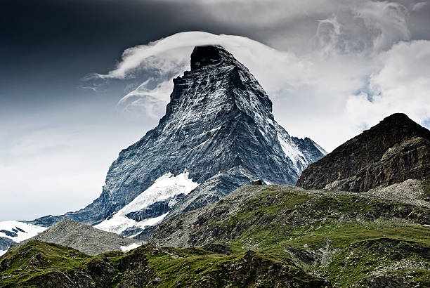 Matterhorn mountain view stock photo