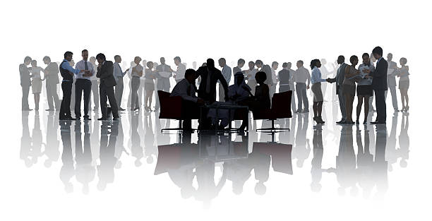 istock Group Of Business People Discussing In A White Background 523185011
