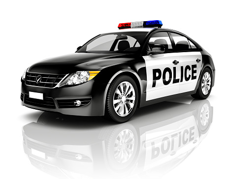 Detail of a Spanish Guardia Civil police car