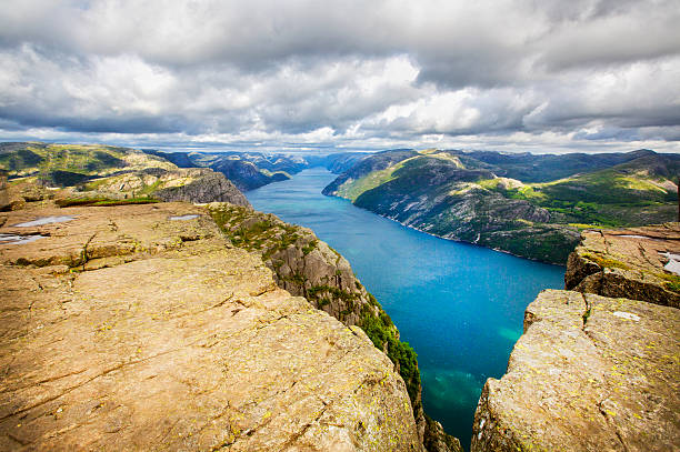 istock View over the world famous Preikestolen 523185266