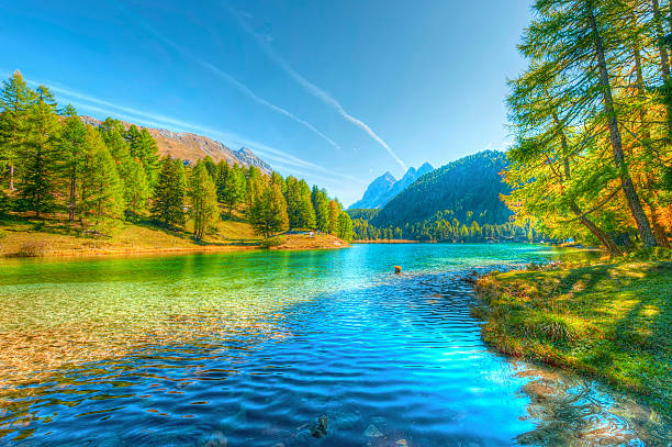 istock Beautiful lake in Switzerland 523185647