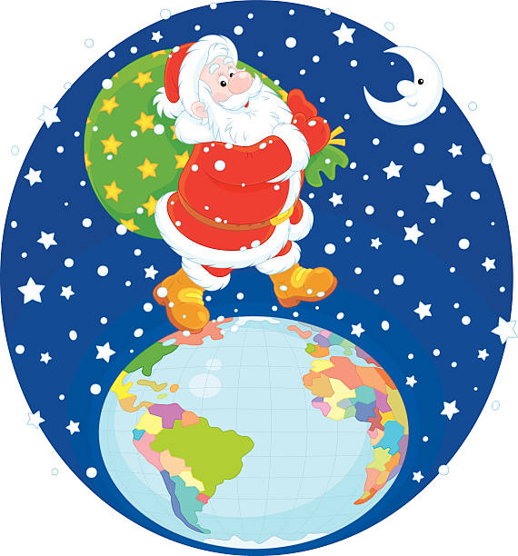 istock Santa with his bag of gifts 523185805