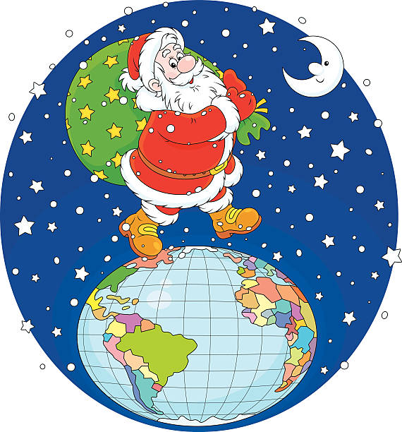 istock Santa with his bag of gifts 523185809