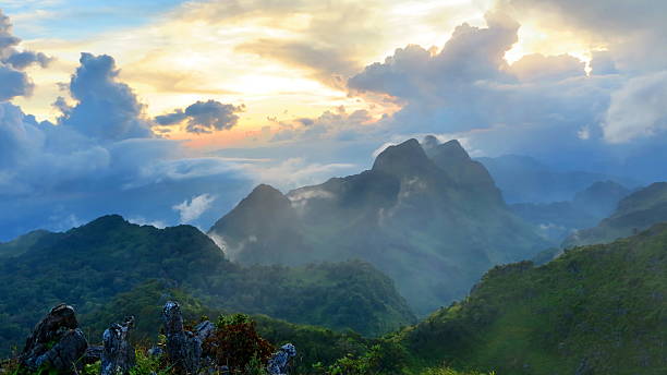 istock Majestic sunset in the mountains landscape. HDR image 523185845