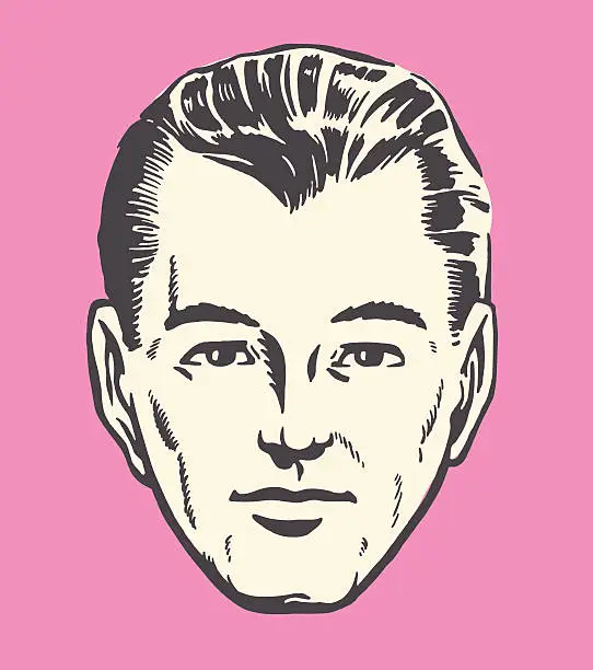 Vector illustration of Portrait of a Man