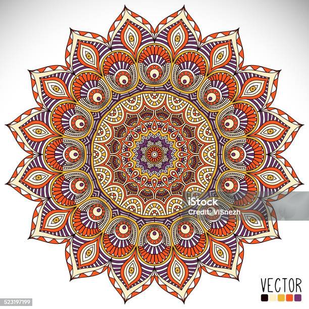 Mandala Stock Illustration - Download Image Now - Abstract, African Ethnicity, Asian Culture