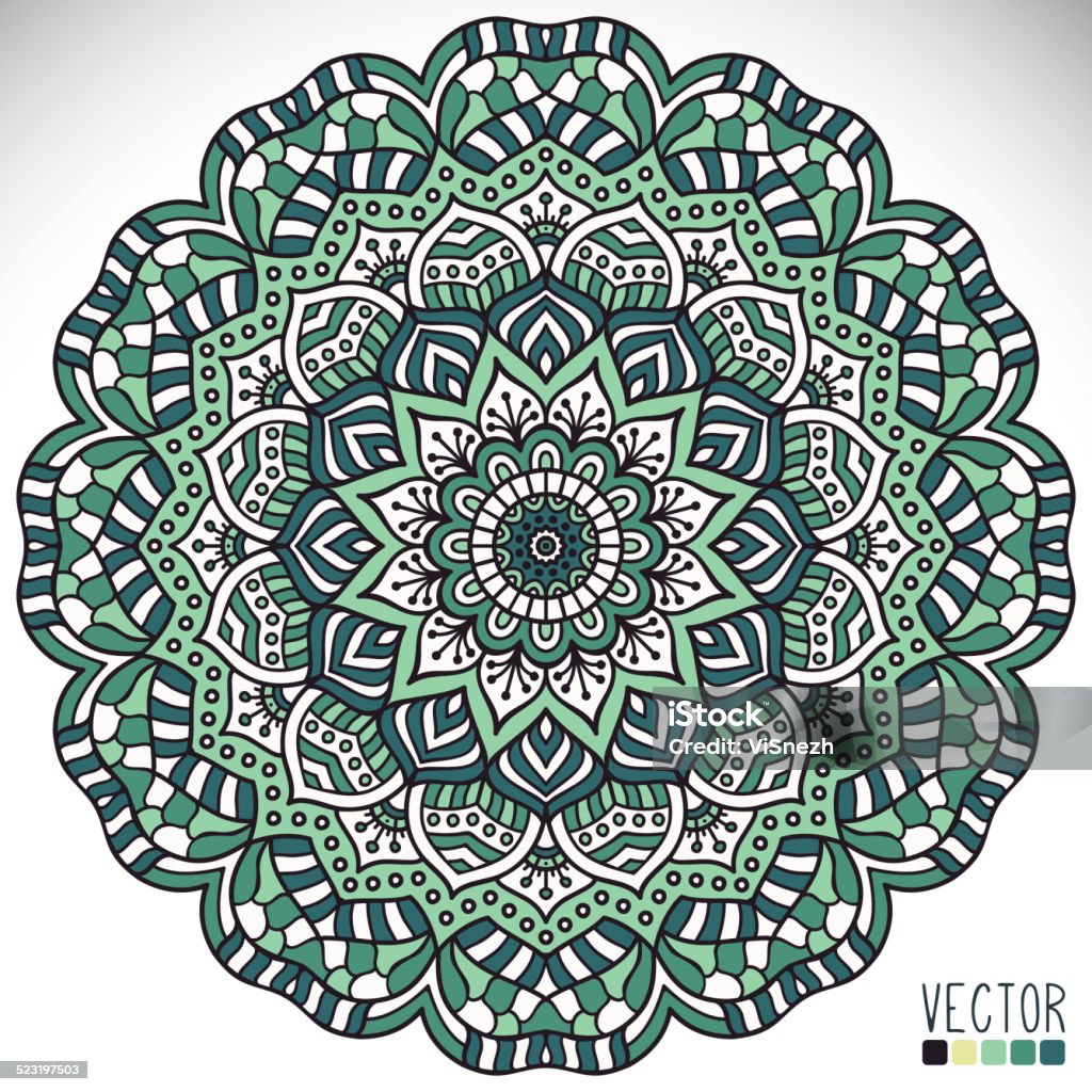 Mandala Mandala. Round Ornament Pattern. Vintage decorative elements. Hand drawn background. Islam, Arabic, Indian, ottoman motifs. Abstract stock vector