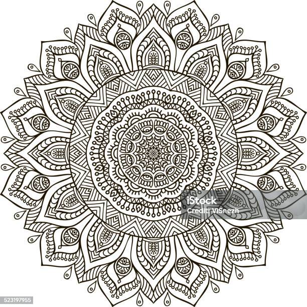 Mandala Stock Illustration - Download Image Now - Abstract, African Ethnicity, Asian Culture