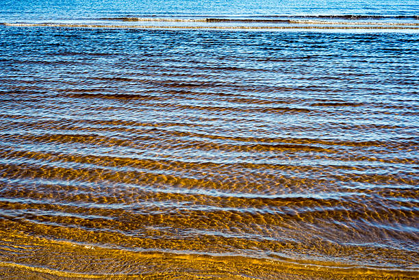 istock icy sea beach with first ice pieces 523199481