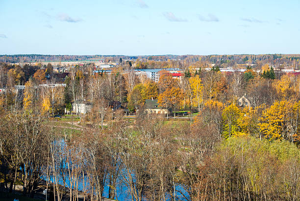 istock small town panoramic view from above in the autumn 523199813