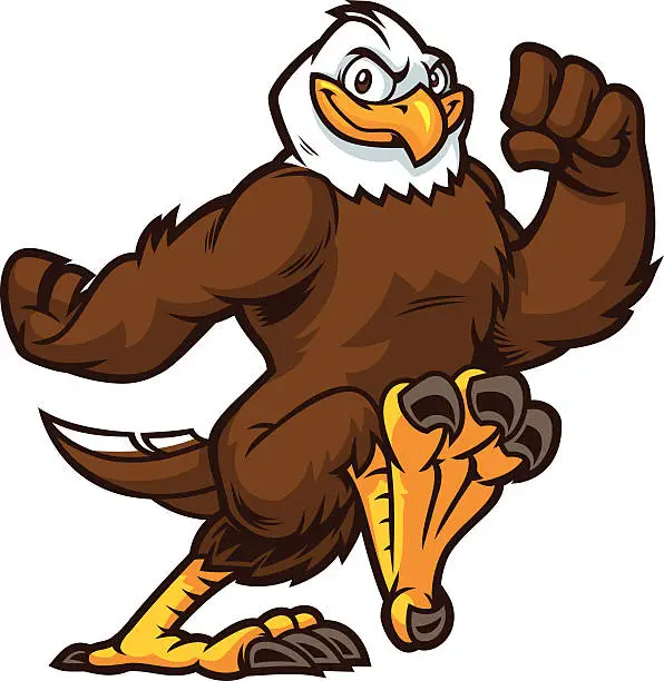 Vector illustration of This Eagle is running to sucess