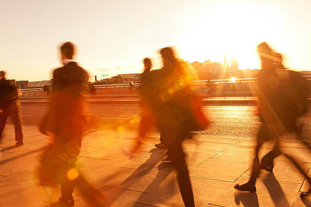 istock Business People Walking in Sun Rays, London, England 523201081