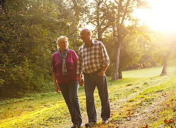 istock Seniors walking outdoors 523201837