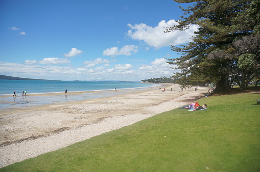 October 19, 2014  Takapuna Beach, capital of Auckland’s North Shore is located on the isthmus of a peninsula which extends south into the northern waters of the Waitemata at the harbour's eastern end. 