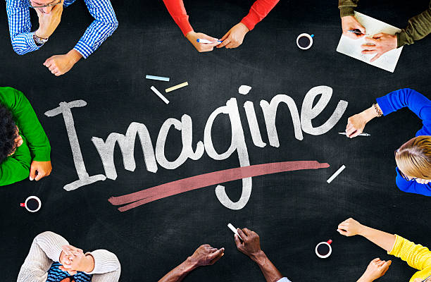 istock Multiethnic Group of People and Imagine Concept 523202453