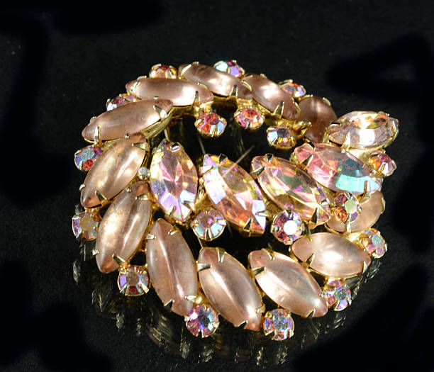istock Antique Brooch on Black Background 523202943