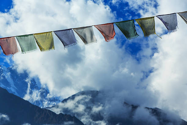 istock Snow covered mountains and rocky peaks 523203487