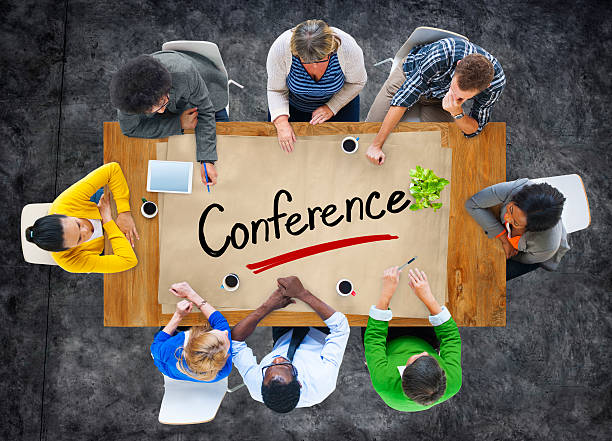 istock Aerial View of Multiethnic Group with Conference Concept 523212159