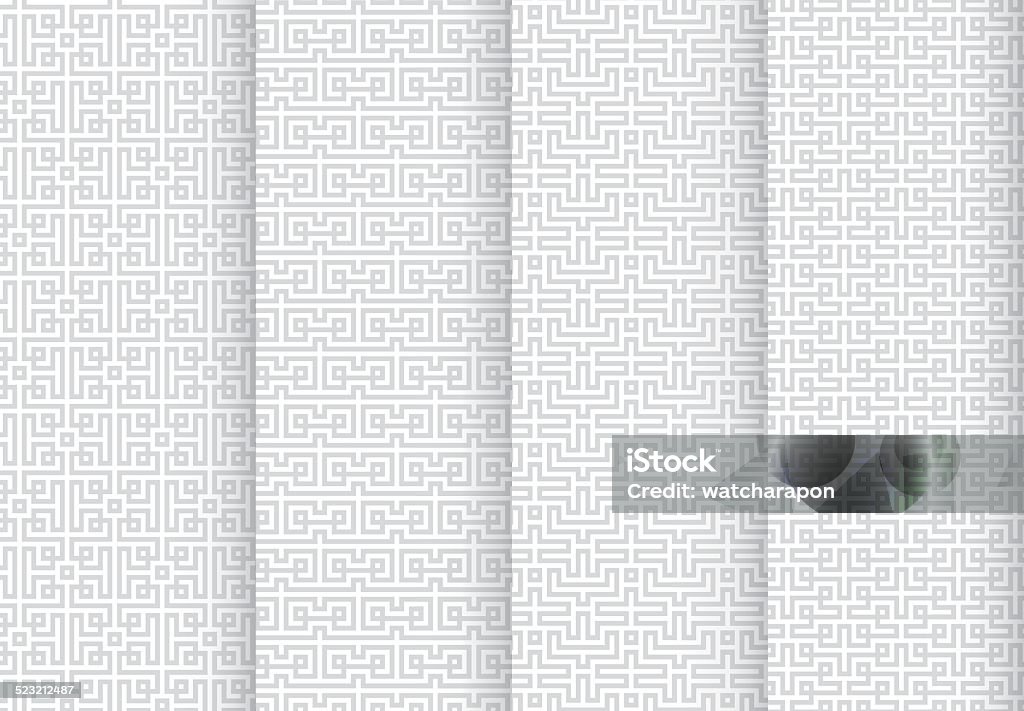 Maze Pattern Paper Maze Pattern Set Stock Illustration - Download Image Now - Backgrounds ...