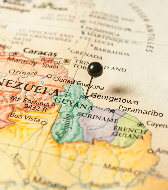 Travel Roadmap Macro Of Guyana Surinam French Guiana Travel Roadmap Macro Of Guyana Surinam French Guiana port of spain stock pictures, royalty-free photos & images