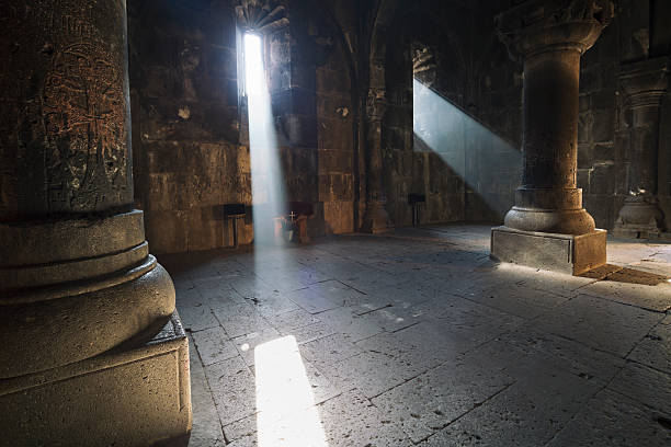 istock Sunlight Coming Through The Windows of Geghard Monastery 523212817