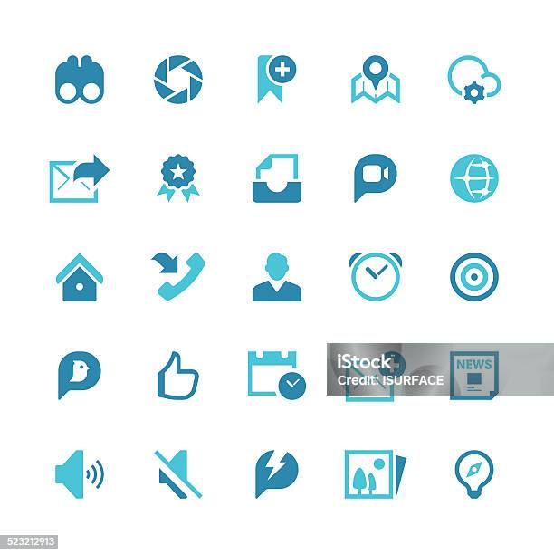Social Media Icon Stock Illustration - Download Image Now - Alarm, Alarm Clock, Aperture