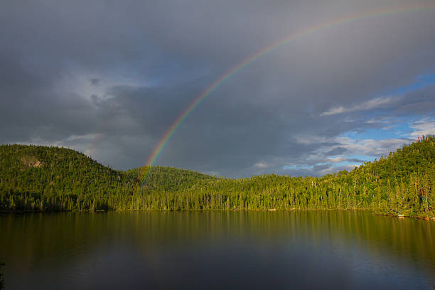 istock rainbow over the lake, Ontario, Canada 523214917