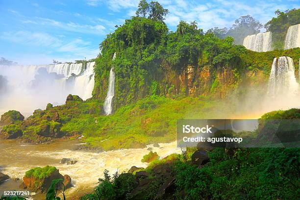 Majestic Dramatic Iguacu Falls In Argentina Rainforest South America Stock Photo - Download Image Now