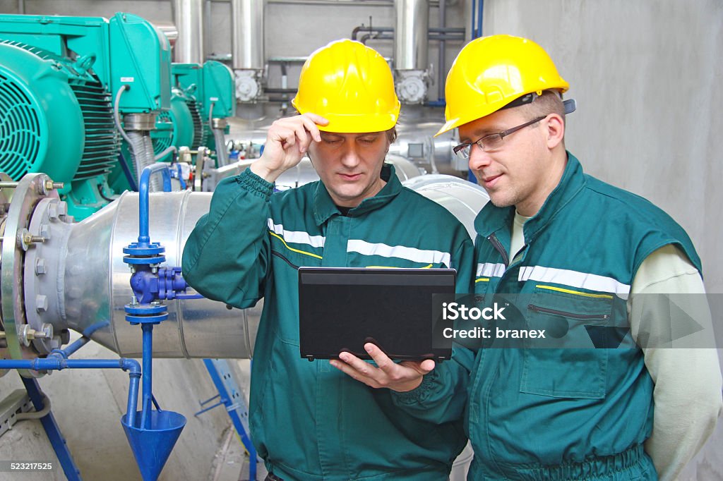 Industrie Arbeiter mit notebook - Lizenzfrei Arbeiten Stock-Foto