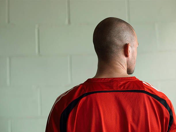 istock Rear View Of Bald Soccer Player 523218353