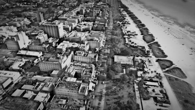 Aerial video of Miami Beach in the 1950's