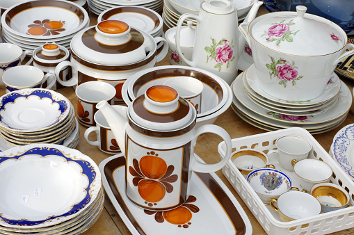 porcelain tableware retro