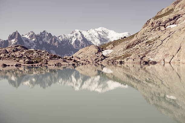 istock Stunning view of Mont Blanc over Lac Blank near Chamonix 523242522