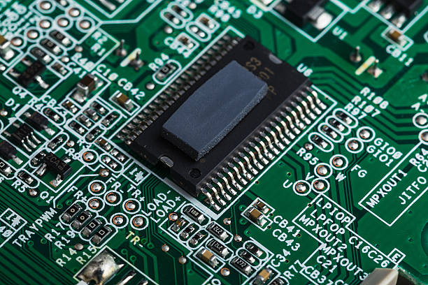istock Close up of electronic circuit board 523242942