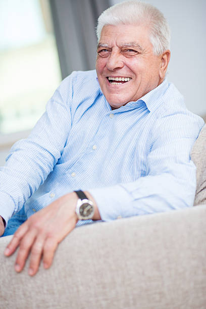 istock Confident and happy senior man 523244350