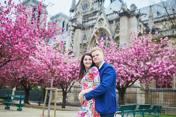 istock Romantic couple in Paris on a spring day 523247830
