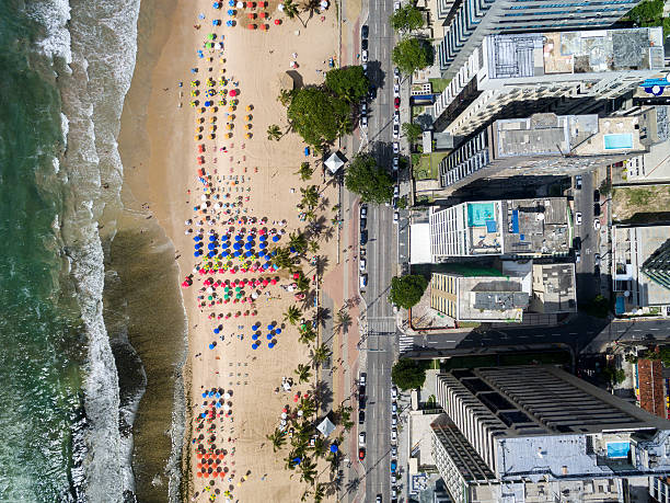 Top View of Boa Viagem Beach, Recife, Pernambuco, Brazil Top View of Boa Viagem Beach, Recife, Pernambuco, Brazil paraiba photos stock pictures, royalty-free photos & images