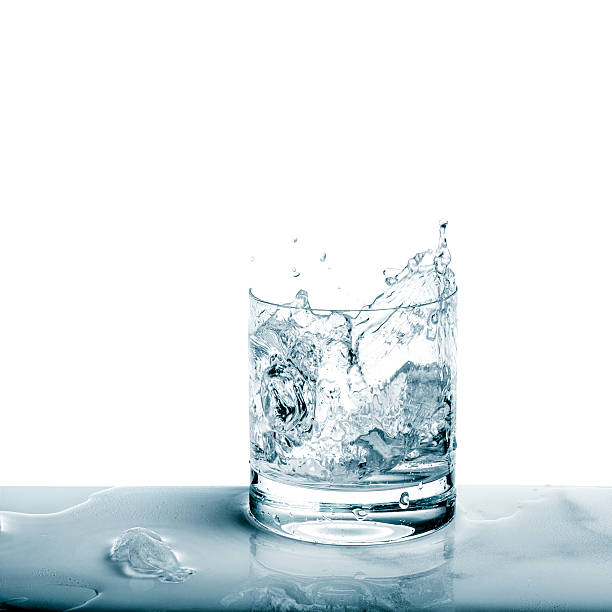 istock Sparkling water in broken glass. Fresh cold drink 523248656